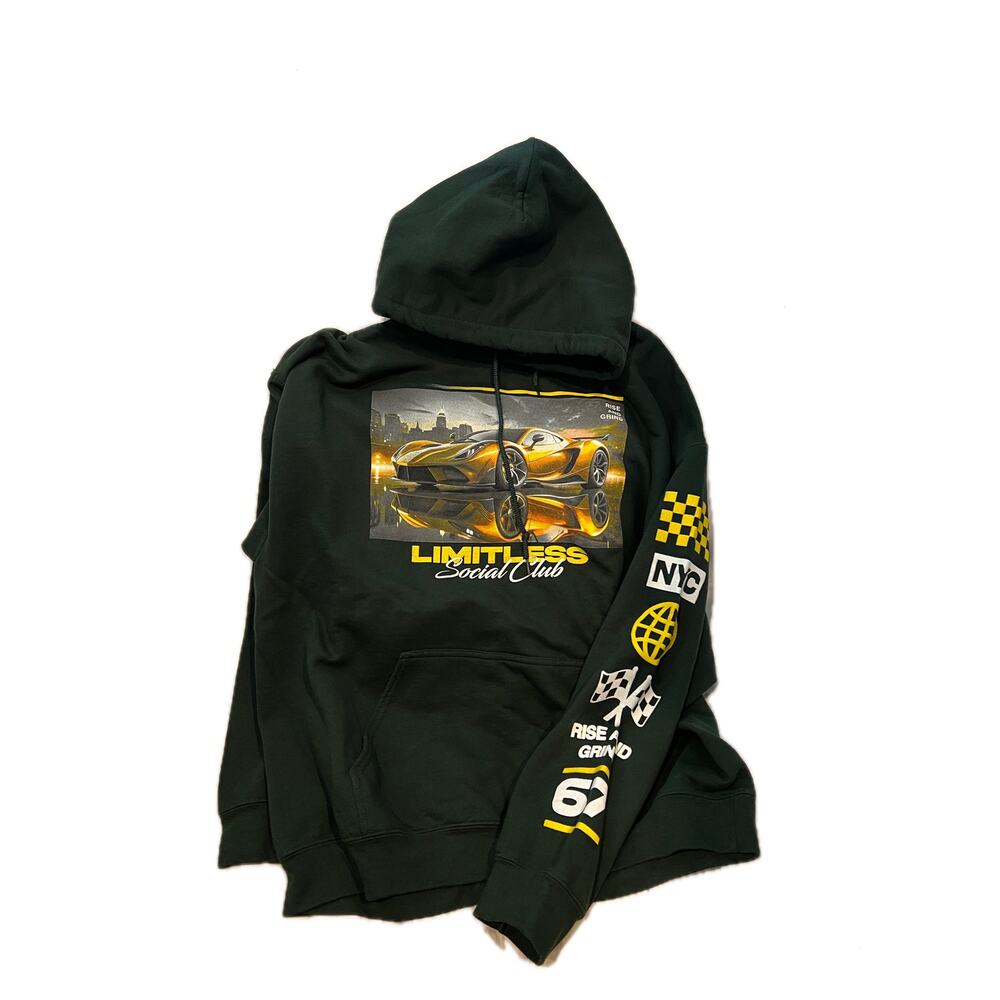 Popular Poisen Limitless Race Car Social Club Hoodie Mens XL